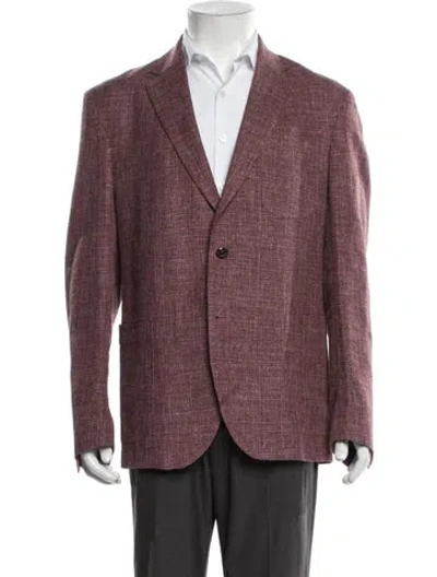 Pre-owned Ted Baker Blazer In Burgundy