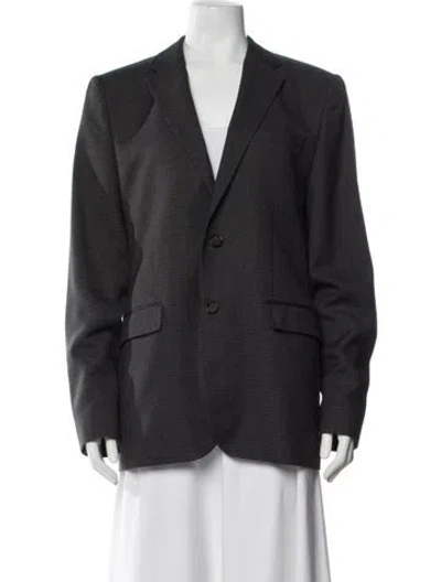 Pre-owned Ted Baker Blazer In Gray