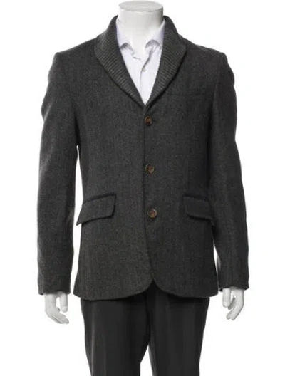 Pre-owned Ted Baker Blazer In Gray