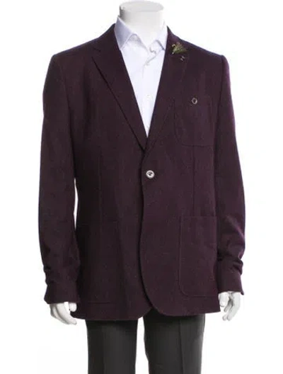 Pre-owned Ted Baker Blazer In Purple