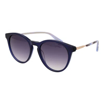 Ted Baker Blue Acetate Sunglasses In Black
