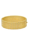 Ted Baker Bobbi Crystal Bobble Wide Hinge Bracelet In Gold