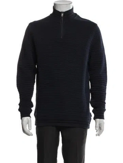 Pre-owned Ted Baker Bomber Jacket In Blue