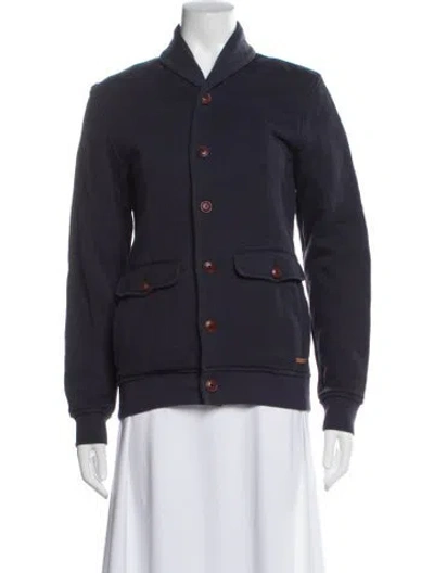 Pre-owned Ted Baker Bomber Jacket In Blue
