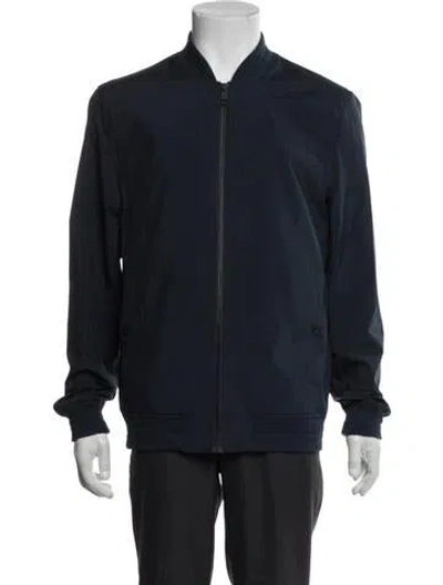 Pre-owned Ted Baker Bomber Jacket In Blue