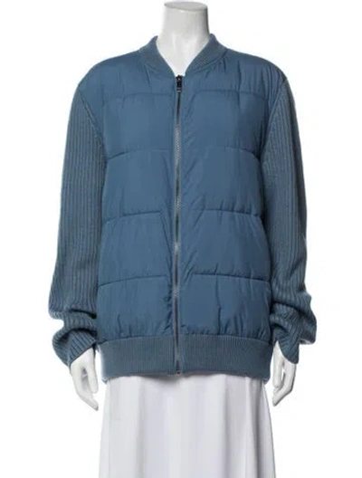 Pre-owned Ted Baker Bomber Jacket In Blue