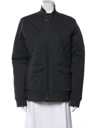 Pre-owned Ted Baker Bomber Jacket In Gray