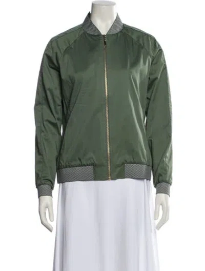 Pre-owned Ted Baker Bomber Jacket In Green