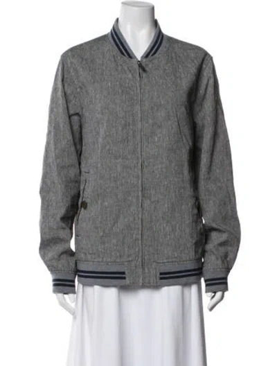 Pre-owned Ted Baker Bomber Jacket In Grey