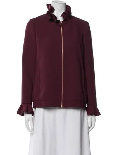 Pre-owned Ted Baker Bomber Jacket In Purple