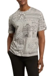 Ted Baker Bondss Graphic T-shirt In Gray