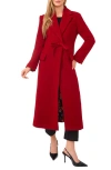Ted Baker Bow Wool Blend Longline Coat In Red