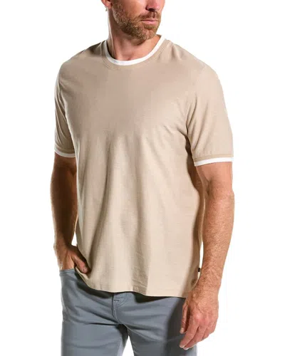 Ted Baker Bowker Regular Fit Textured T-shirt In Brown