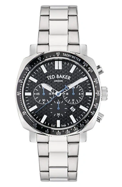 Ted Baker Bracelet Chronograph Watch, 20mm In Stainless Steel