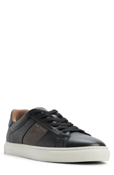 Ted Baker Bradley Leather Sneaker In Black