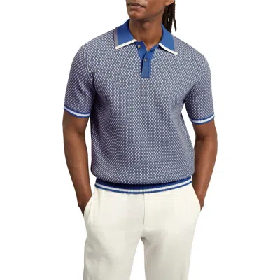 Ted Baker Breame Knit Polo In Blue