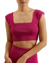 TED BAKER BRENHA CROPPED KNIT TOP
