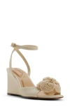 Ted Baker Bridge Ankle Strap Wedge Sandal In Neutral