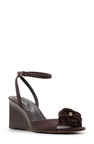 Ted Baker Bridget Ankle Strap Wedge Sandal In Brown