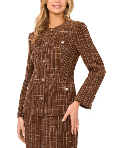 TED BAKER BRINLEY TWEED CREWNECK JACKET