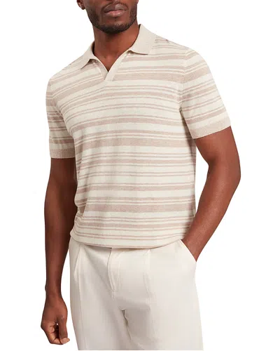 Ted Baker Brodi Striped Knit Polo Shirt In Gray