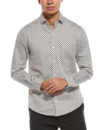 Ted Baker Brown Soren Ted Print Shirt In Gray