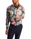 Ted Baker Brynhil Regular Fit Large Painted Floral Shirt In Multi