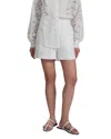Ted Baker Buccia Trim Linen Shorts In White