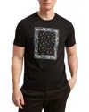 Ted Baker Burfurd Scarf Box Print Tee In Black