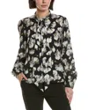 Ted Baker Button Blouse In Black