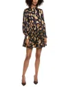 Ted Baker Button-down Mini Dress In Blue