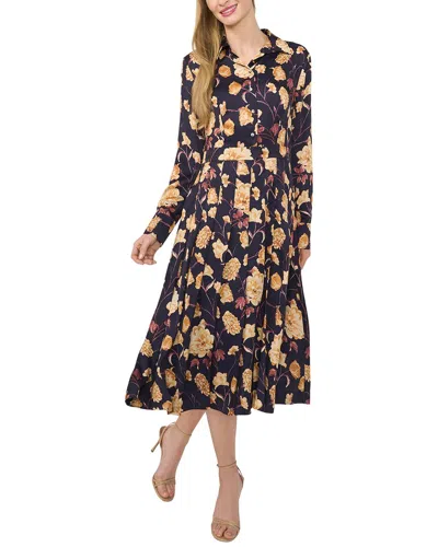 Ted Baker Button Down Pleated Dress In 481-baritone Blue