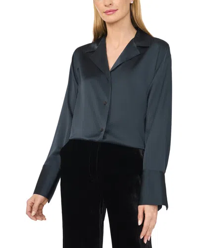 Ted Baker Button Down Top In Blue