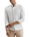 Ted Baker Textured Stripe Button-up Shirt In White