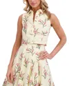 Ted Baker Sleeveless Button Up Shirt In Neutral