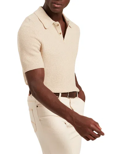Ted Baker Caelum Herringbone Polo Shirt In Neutral