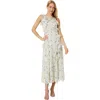 Ted Baker Calinia Sleeveless Waterfall Midi Dress Lilac In White