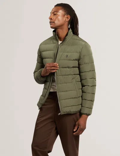 Ted Baker Calorl Lightweight Quilted Jacket In Khaki