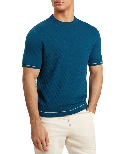 Ted Baker Canon Chevron Stitch T-shirt In Blue