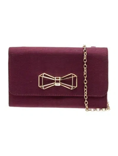 Pre-owned Ted Baker Canvas Clutch In Purple