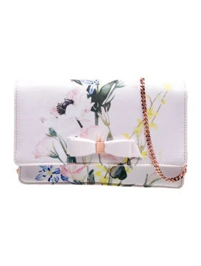 Pre-owned Ted Baker Canvas Clutch In Purple