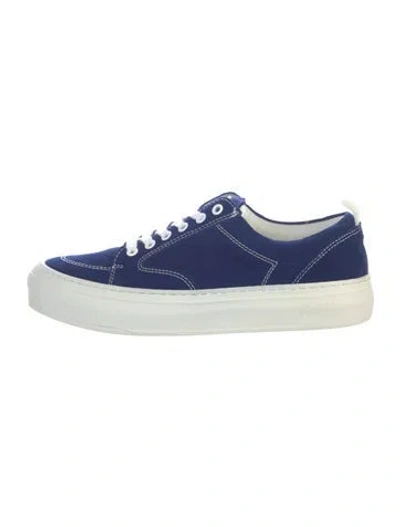 Pre-owned Ted Baker Canvas Colorblock Pattern Sneakers In Blue