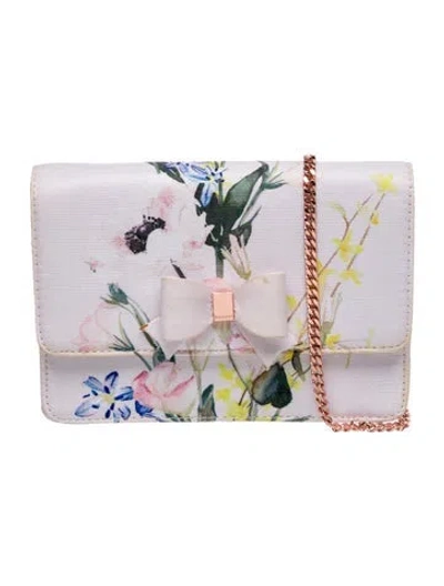 Pre-owned Ted Baker Canvas Minaudière In Neutral