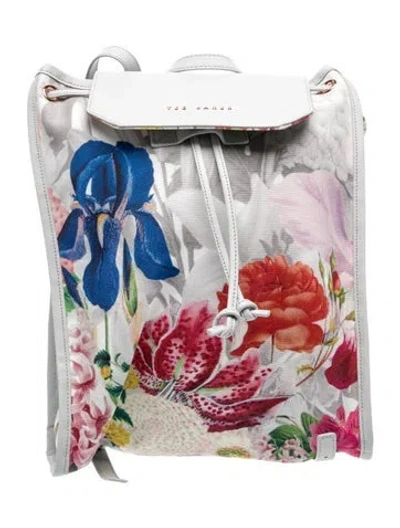 Pre-owned Ted Baker Canvas Minaudière In Silver