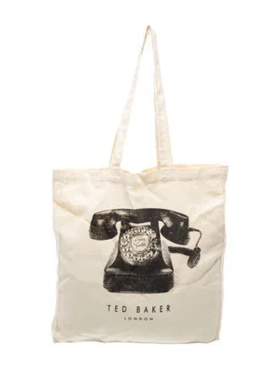 Pre-owned Ted Baker Canvas Tote In Neutrals