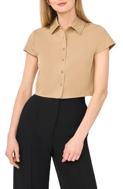 Ted Baker Cap Sleeve Button-up Shirt In Multi