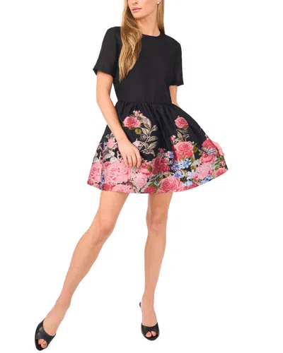 Ted Baker Brocina Cap Sleeve Floral Dress In Black In Multi