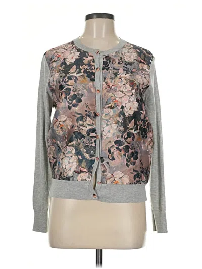 Pre-owned Ted Baker Cardigan Sweater In Gray