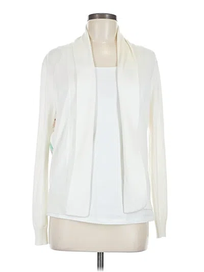 Pre-owned Ted Baker Cardigan Sweater In Ivory