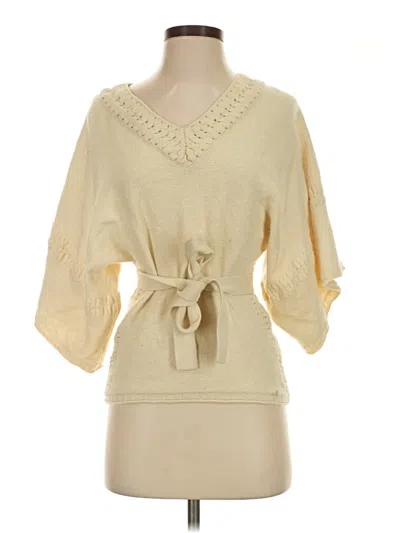 Pre-owned Ted Baker Cardigan Sweater In Ivory